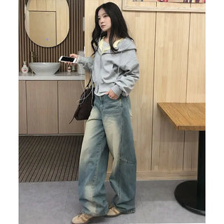 Dali Semi-Crop Zip-up Hoodie