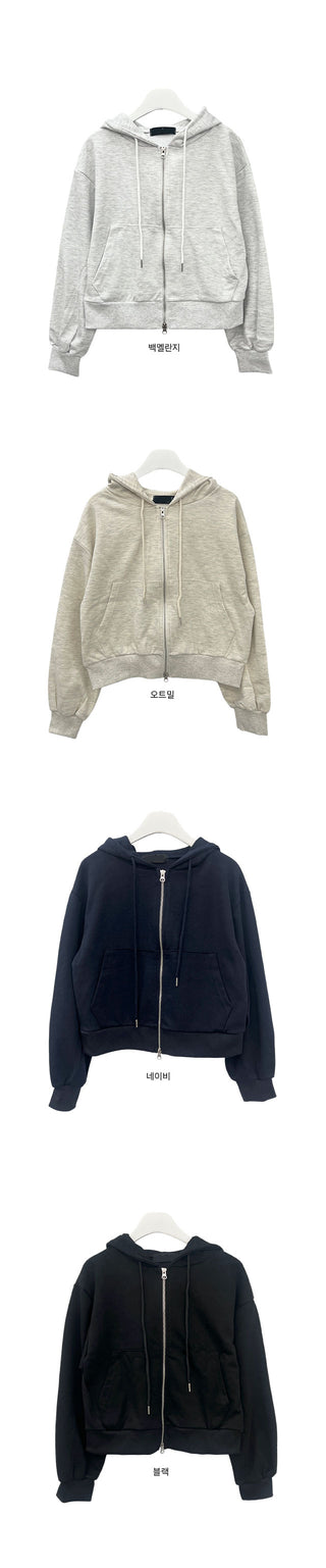 Dali Semi-Crop Zip-up Hoodie