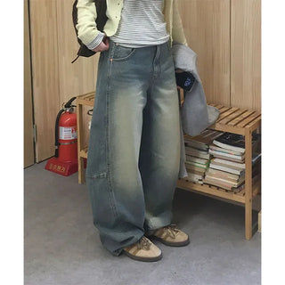 Force Balloon Fit Cut Stitch Denim Pants