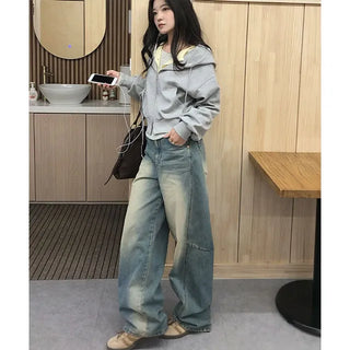 Force Balloon Fit Cut Stitch Denim Pants