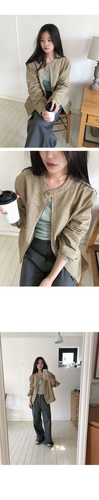 Steel Rivet Side Cut Wide Cotton Pants