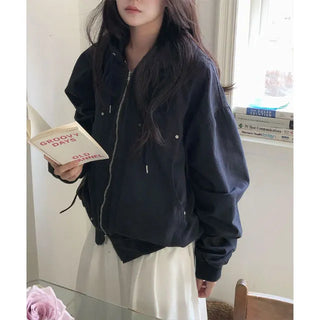 Wicked Rivet Washed Hooded Jumper