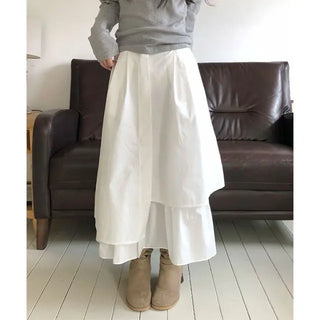 Somsom Cotton Layered Long Skirt