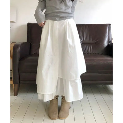 Somsom Cotton Layered Long Skirt