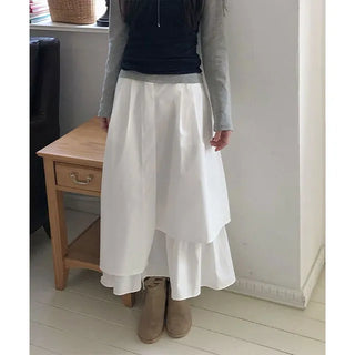 Somsom Cotton Layered Long Skirt