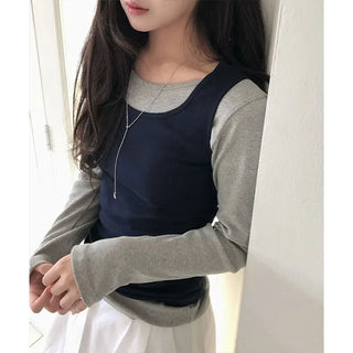 Laka Round Slim Layered Sleeveless Top