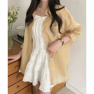 Slay Oversized Check Shirt