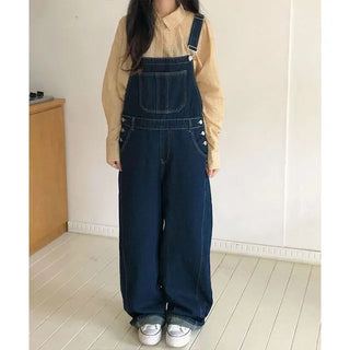 Yomi Button Point Denim Overalls