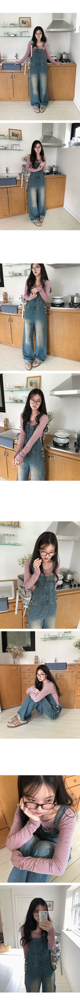 Ije Washed Overall Denim Pants