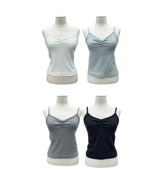 Leesle Shirred Cotton Sleeveless