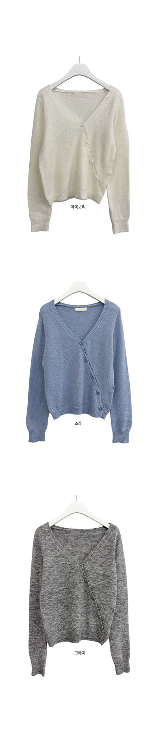 Miku Asymmetrical Knit Cardigan