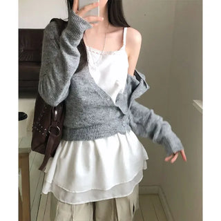 Miku Asymmetrical Knit Cardigan