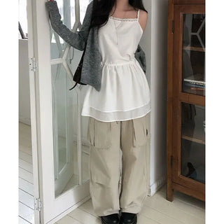 Ciel Lace Sleeveless Bustier Dress Blouse