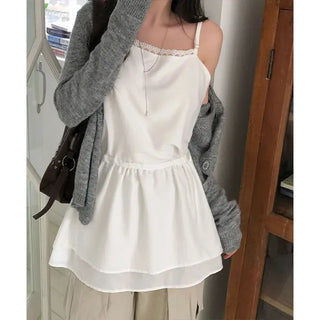 Ciel Lace Sleeveless Bustier Dress Blouse