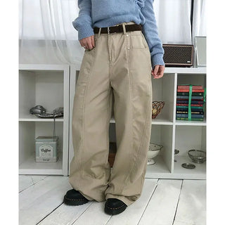 It's Rivet Point Cut-out Stitch Cotton Pants