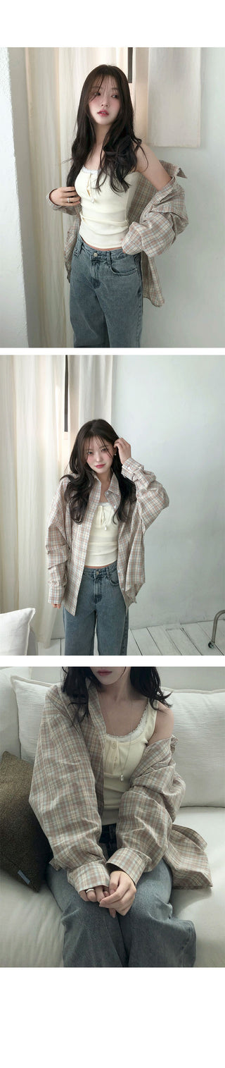 Reels Oversized Check Shirt