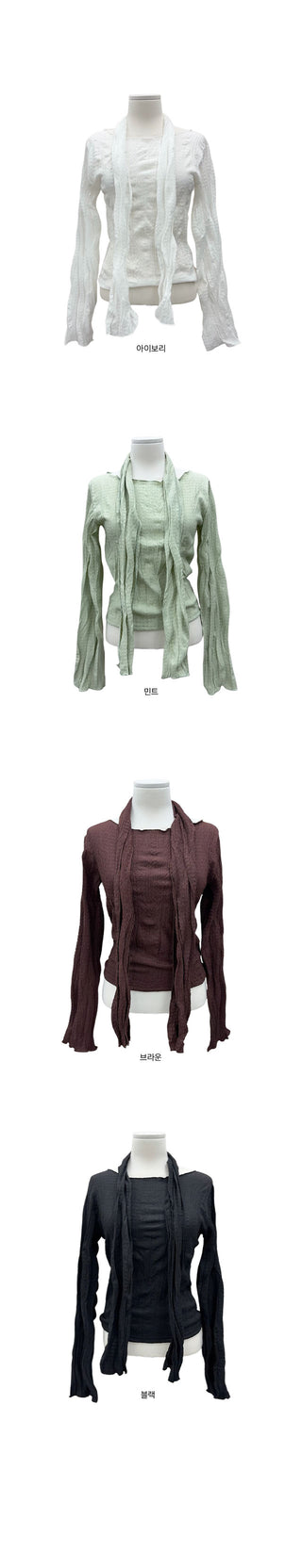 Wrinkle Slim Blouse T-shirt