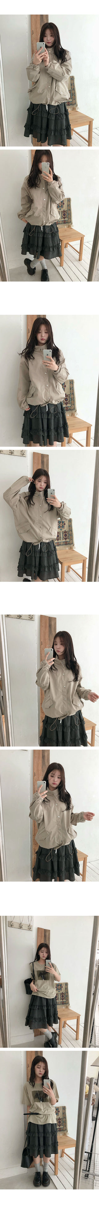Miru Check Color Block High-Neck Field Jumper