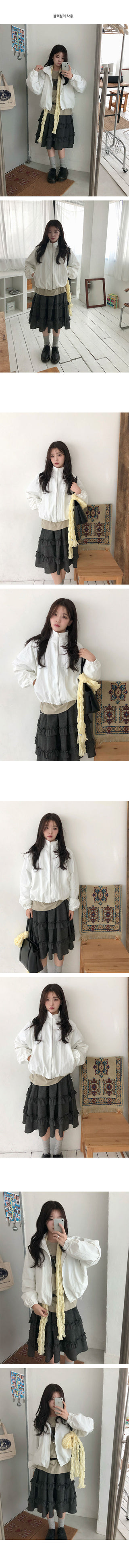 Ini Check Tiered Frill Midi Skirt