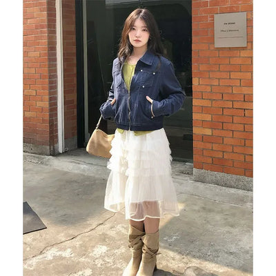 Navi Rivet Denim Jacket