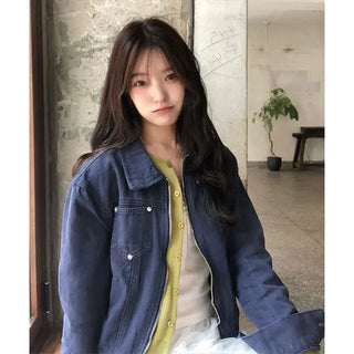 Navi Rivet Denim Jacket