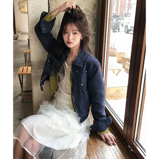 Navi Rivet Denim Jacket