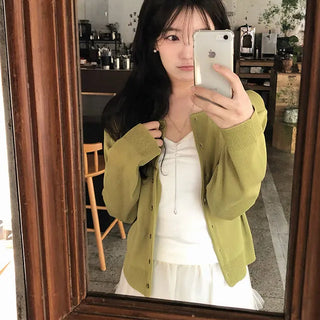 Fruity Linen Round Cardigan
