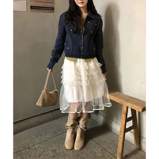 Sunshine Tiered Midi Tulle Skirt