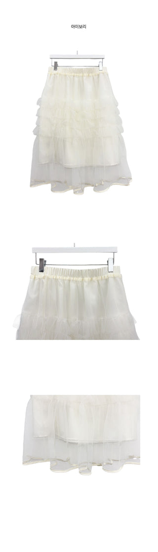 Sunshine Tiered Midi Tulle Skirt