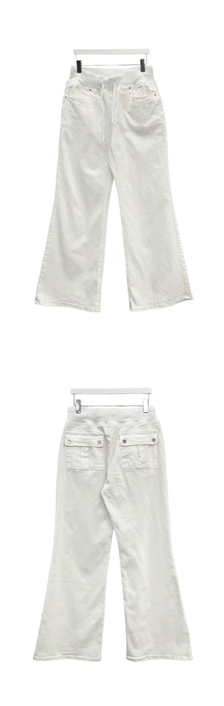 Dancer Back-Point Semi-Bootcut Cotton Pants
