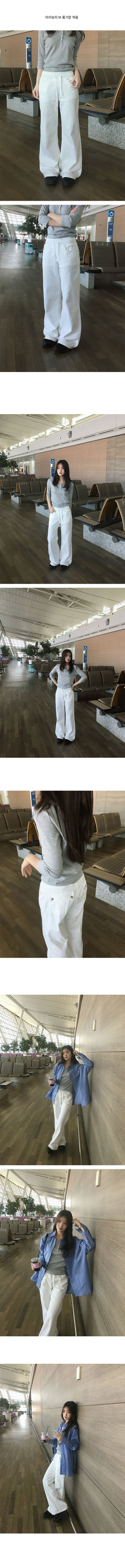 Dancer Back-Point Semi-Bootcut Cotton Pants