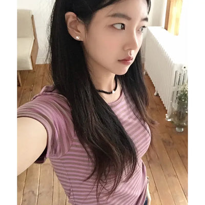 Campus Striped Short Sleeve T-shirt