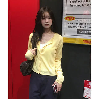 Nuon Basic Round Linen Cardigan