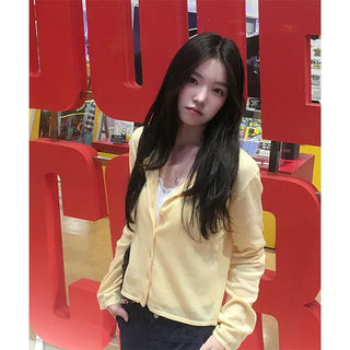 Nuon Basic Round Linen Cardigan