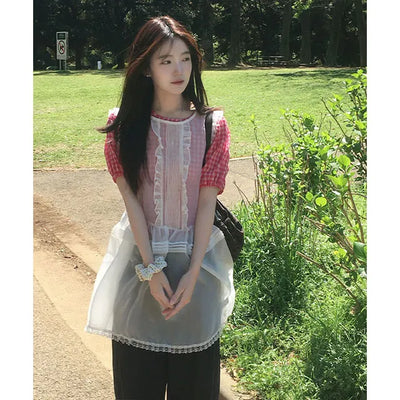 Dering See-through Lace Dress