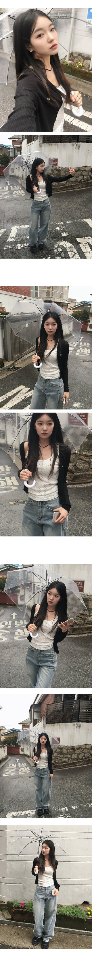 Lily Pendant See-through Crop Cardigan
