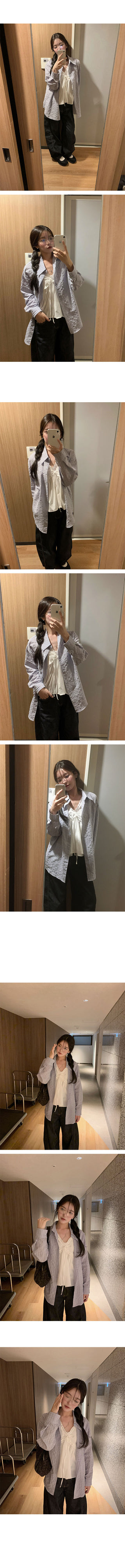 Seize Ribbon Sleeveless Frill Blouse