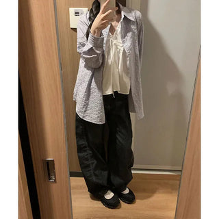 Oslo Oversized Seersucker Check Shirt