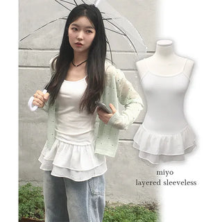 Miyo Frill Layered Sleeveless Dress