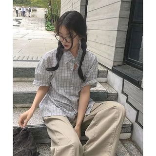 Kit Check Oversized Short Sleeve Shirt
