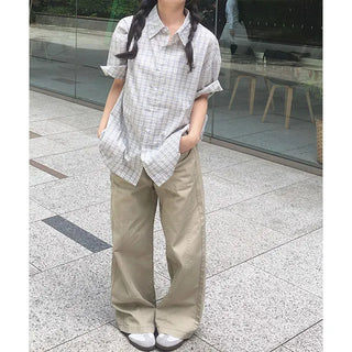 Kit Check Oversized Short Sleeve Shirt