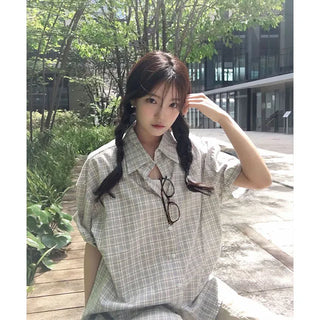 Kit Check Oversized Short Sleeve Shirt