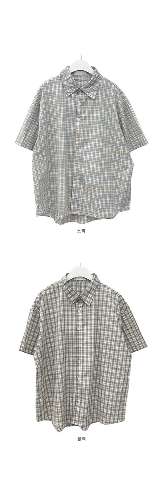 Kit Check Oversized Short Sleeve Shirt