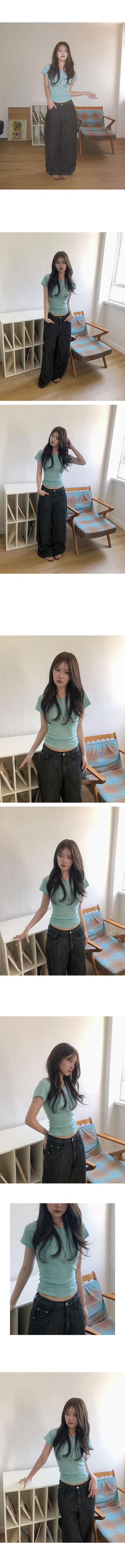 Wave Slim Fit Basic Short Sleeve T-shirt