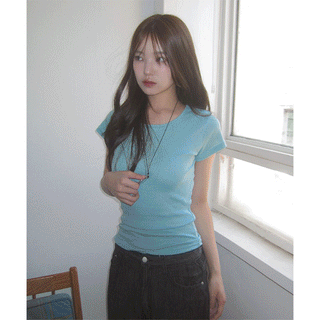 Wave Slim Fit Basic Short Sleeve T-shirt