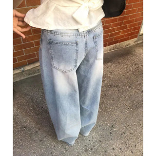 Ready Semi-Balloon Fit Rivet Denim Pants