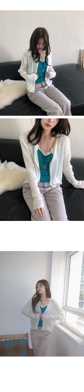 Cuba Summer Ribbed Round Cardigan