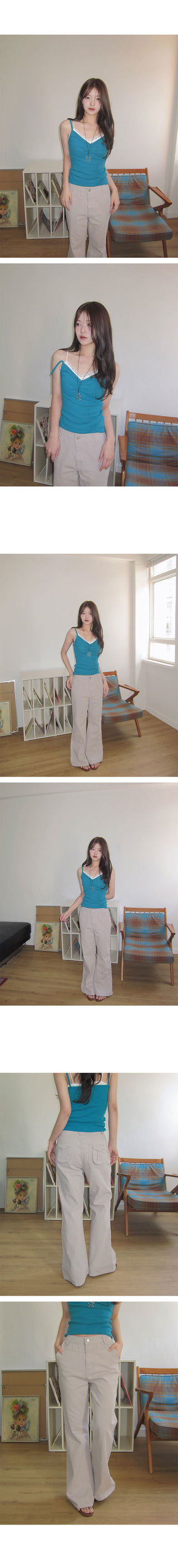 Mogu Punching Shirring Sleeveless