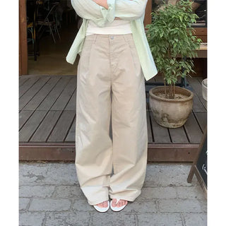 Solv Summer Rustling Wide Pintuck Long Pants