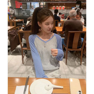 Vita Raglan Color Block V-Neck Knit